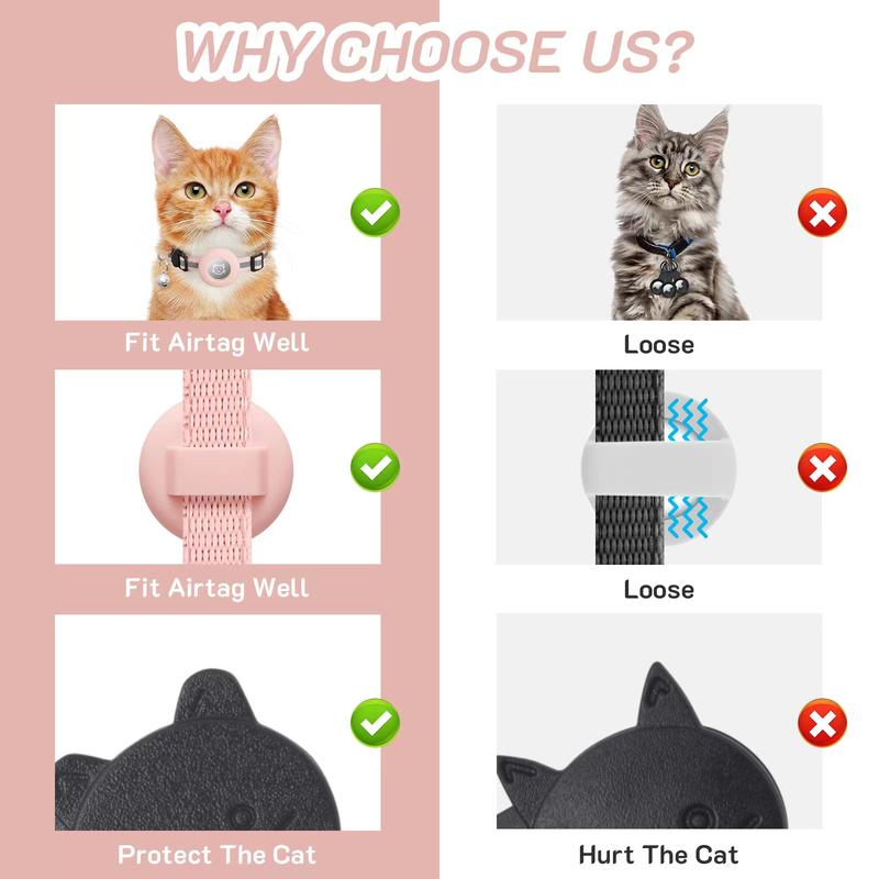 2 Pack AirTag Collar With Bell