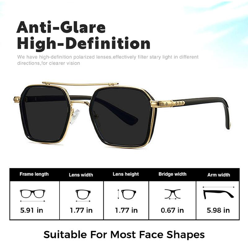 Luxury Aviator Square Sunglasses