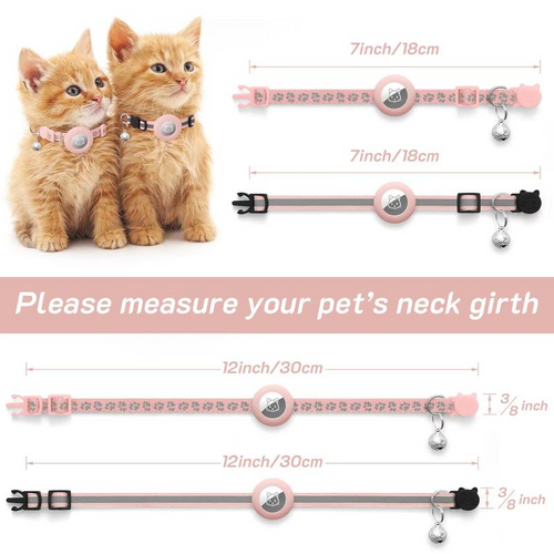 2 Pack AirTag Collar With Bell