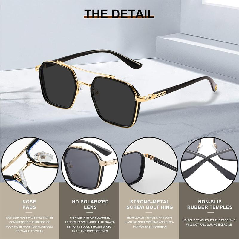 Luxury Aviator Square Sunglasses