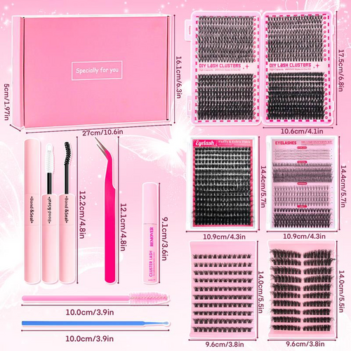 1720pcs Lash Cluster Extensions Set