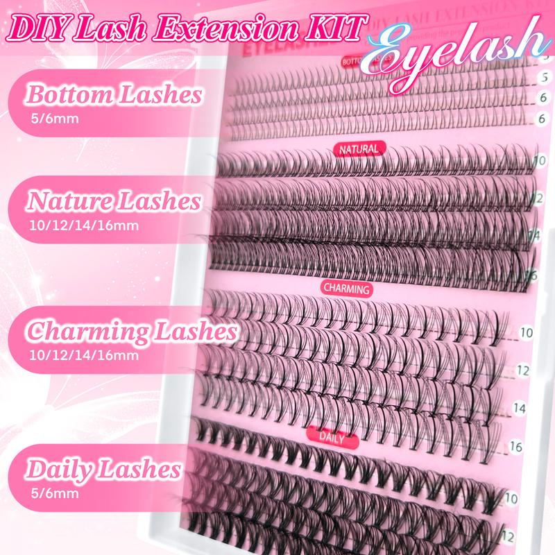 1720pcs Lash Cluster Extensions Set