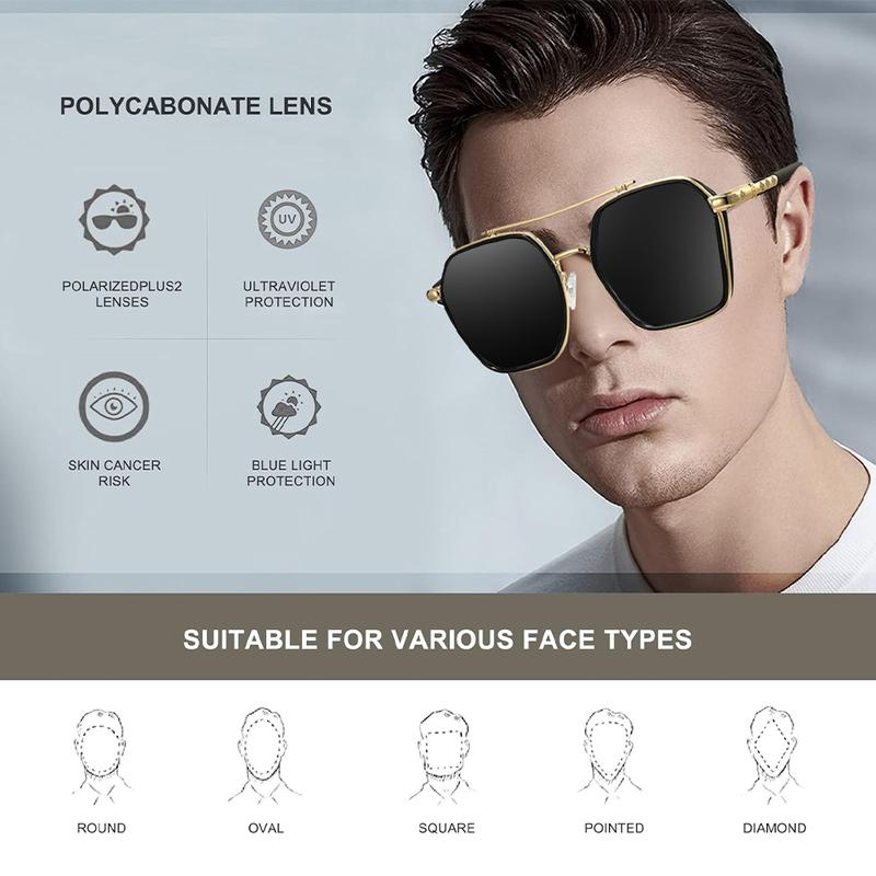 Luxury Aviator Square Sunglasses