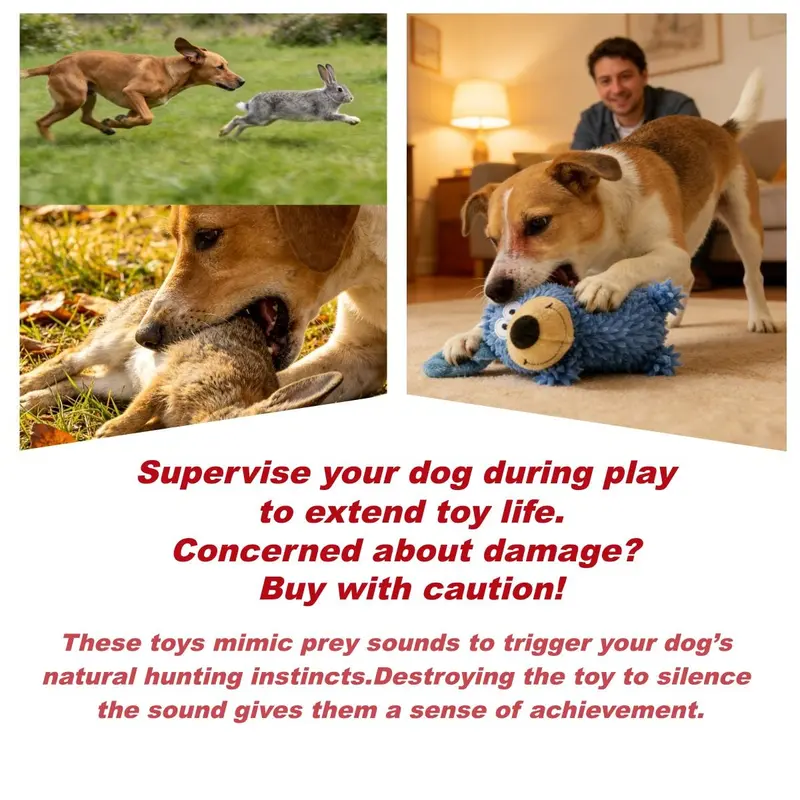 Squeaky Plush Dog Toy