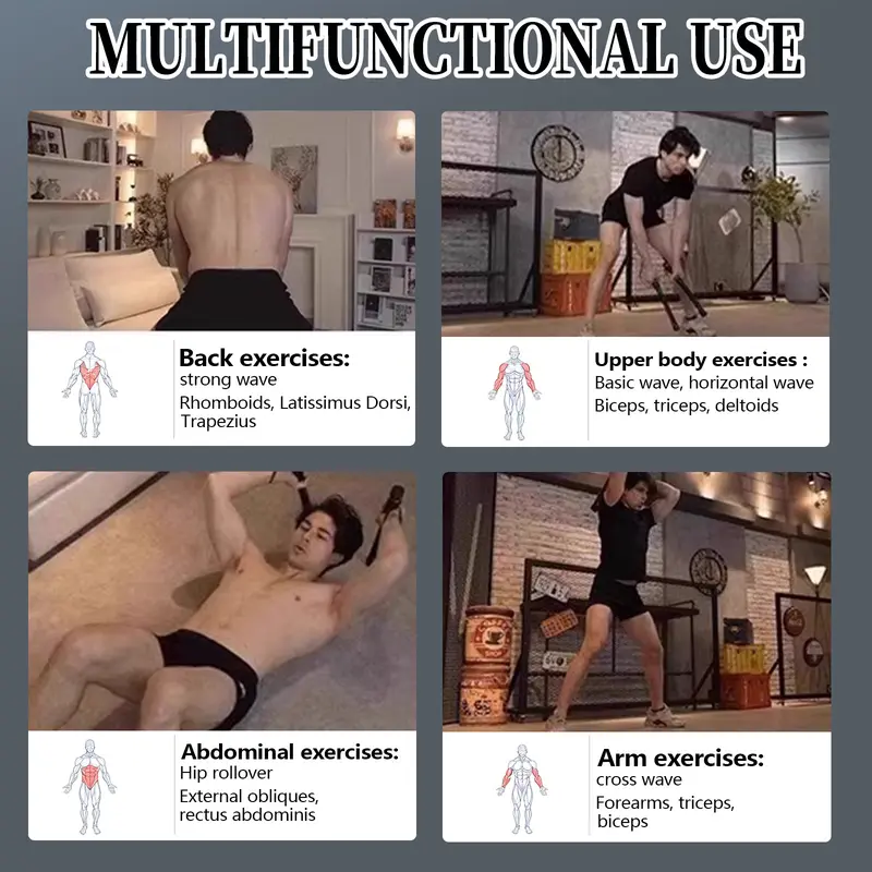 Cordless Battle Ropes for Home Gym