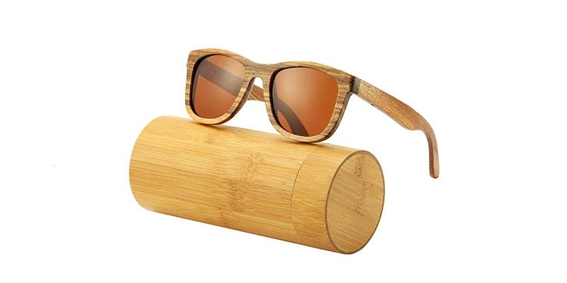 Retro Polarized Wood Sunglasses