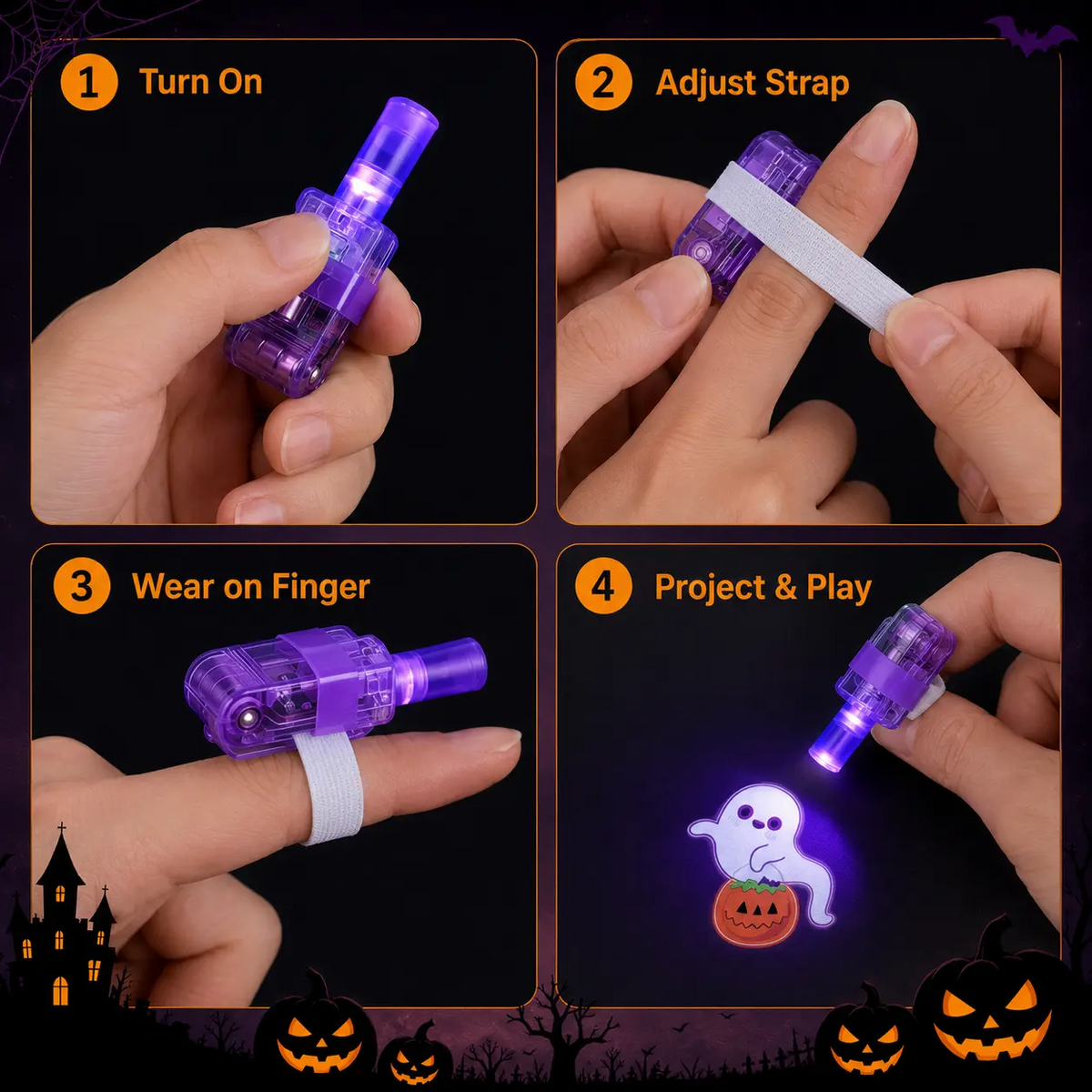 12pc Finger Projector Rings
